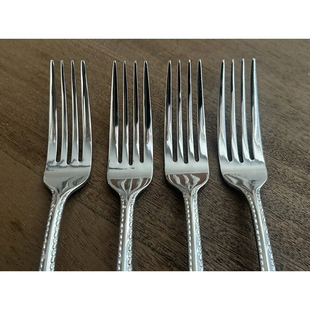 Reed & Barton Englefield Dinner Forks Set Of 4 Stainless Glossy